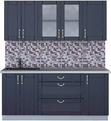 Готовая кухня Интерлиния Мила Крафт 1.8Б - фото