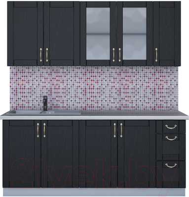 Готовая кухня Интерлиния Мила Крафт 1.9А - фото