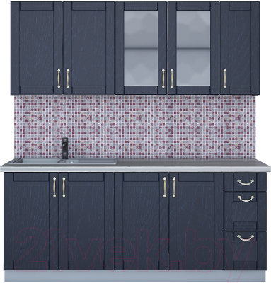 Готовая кухня Интерлиния Мила Крафт 1.9А - фото