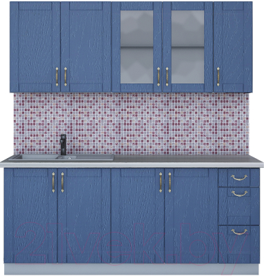 Готовая кухня Интерлиния Мила Крафт 1.9А - фото