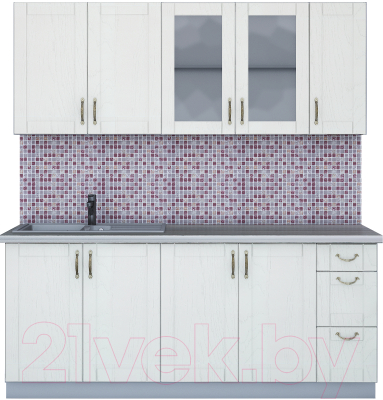 Готовая кухня Интерлиния Мила Крафт 1.9А - фото