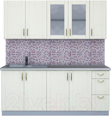 Готовая кухня Интерлиния Мила Крафт 1.9А - фото