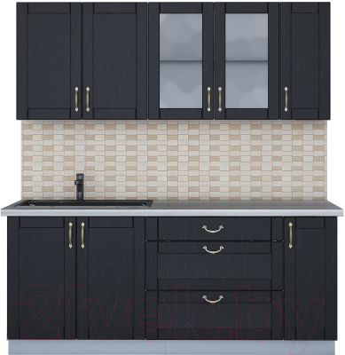 Готовая кухня Интерлиния Мила Крафт 1.9Б - фото