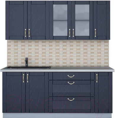 Готовая кухня Интерлиния Мила Крафт 1.9Б - фото