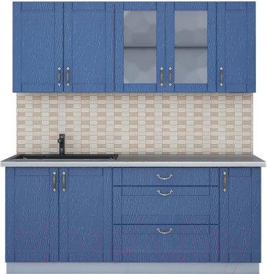 Готовая кухня Интерлиния Мила Крафт 1.9Б - фото