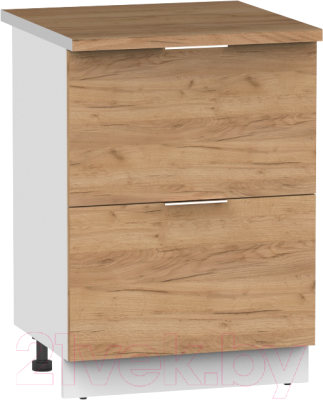 Шкаф-стол кухонный Интермебель Микс Топ ШСР 850-11-500 (дуб крафт золотой/дуб вотан) - фото