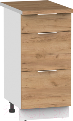 Шкаф-стол кухонный Интермебель Микс Топ ШСР 850-23-400 (дуб крафт золотой/дуб вотан) - фото