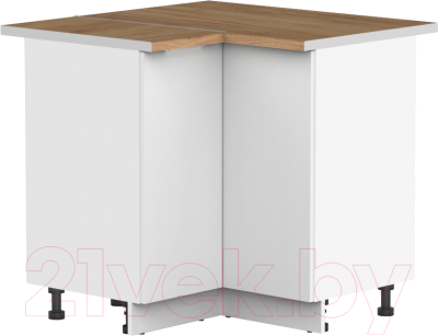 Шкаф под мойку Интермебель Микс Топ ШСРУМ 850-29-900 (белый премиум/дуб вотан) - фото