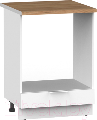Шкаф под духовку Интермебель Микс Топ ШСРГ 850-33-600 (белый премиум/дуб вотан) - фото