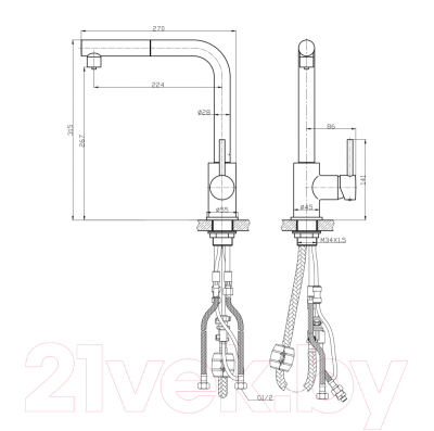 Смеситель Gross Aqua ExtraPlus 3145609С