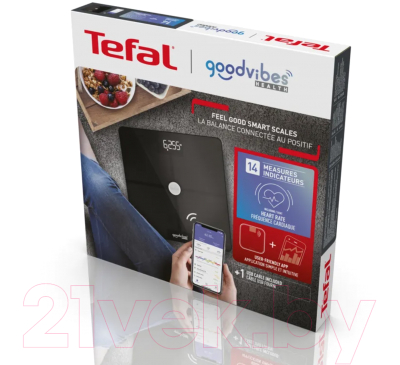Напольные весы электронные Tefal Goodvibes Health BM9660S1
