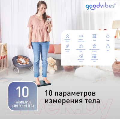 Напольные весы электронные Tefal Goodvibes Life BM9620S1