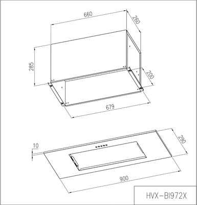 Вытяжка скрытая Haier HVX-BI972X