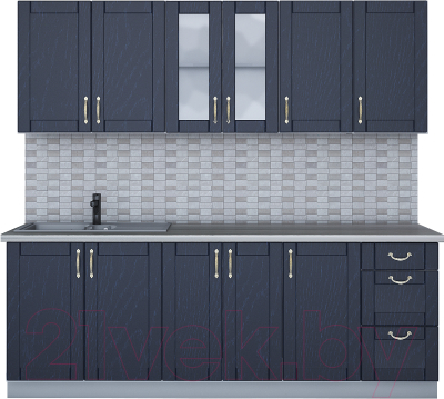 Готовая кухня Интерлиния Мила Крафт 2.2А - фото