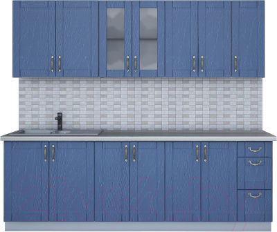 Готовая кухня Интерлиния Мила Крафт 2.3А - фото