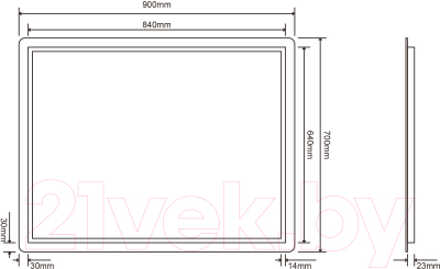 Зеркало Roxen Bella 510055-90