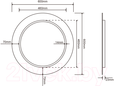 Зеркало Roxen Adema 510065-66