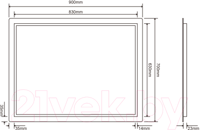 Зеркало Roxen Gotem 510165-90