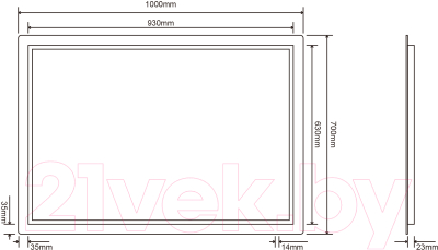 Зеркало Roxen Gotem Long 510165-100