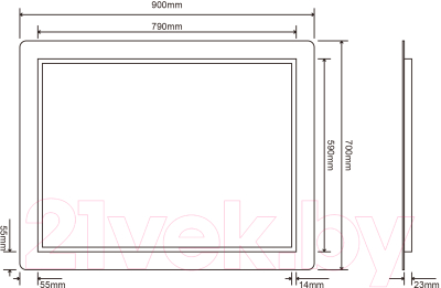 Зеркало Roxen Irida 510185-90AF