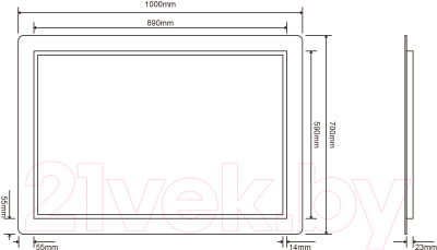 Зеркало Roxen Irida Long 510185-100