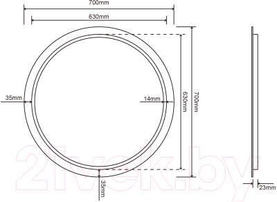 Зеркало Roxen Brimen 510195-70