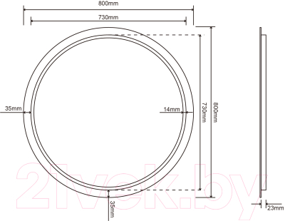 Зеркало Roxen Brimen 510195-80