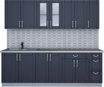 Готовая кухня Интерлиния Мила Крафт 2.3Б - фото