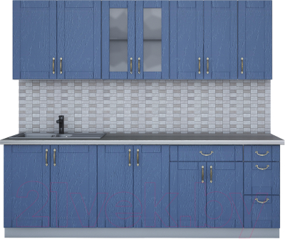 Готовая кухня Интерлиния Мила Крафт 2.3Б - фото