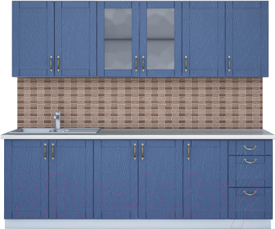 Готовая кухня Интерлиния Мила Крафт 2.4А - фото