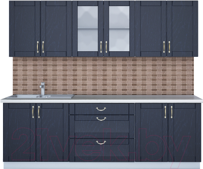 Готовая кухня Интерлиния Мила Крафт 2.4Б - фото