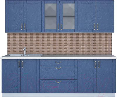 Готовая кухня Интерлиния Мила Крафт 2.4Б - фото