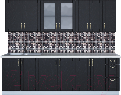 Готовая кухня Интерлиния Мила Крафт 2.5А - фото