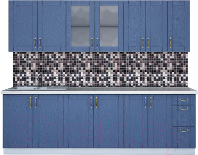 Готовая кухня Интерлиния Мила Крафт 2.5А - фото