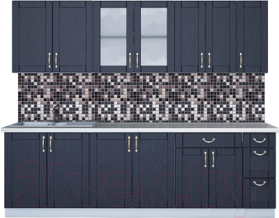 Готовая кухня Интерлиния Мила Крафт 2.5Б - фото