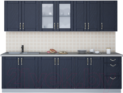 Готовая кухня Интерлиния Мила Крафт 2.6А - фото