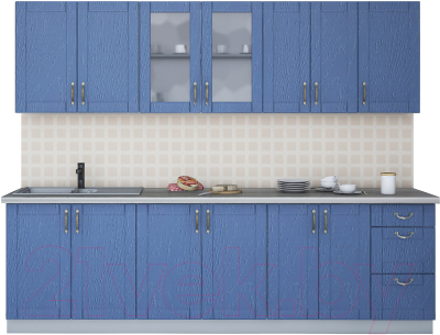 Готовая кухня Интерлиния Мила Крафт 2.6А - фото