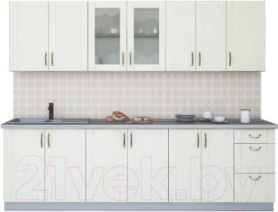 Готовая кухня Интерлиния Мила Крафт 2.6А - фото