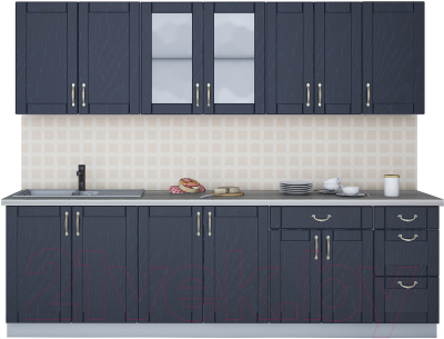 Готовая кухня Интерлиния Мила Крафт 2.6Б - фото
