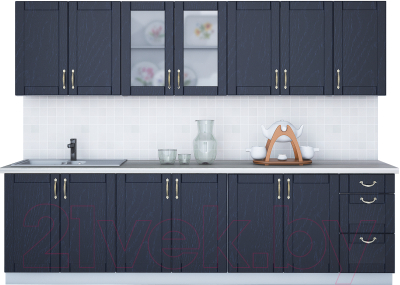 Готовая кухня Интерлиния Мила Крафт 2.8А - фото