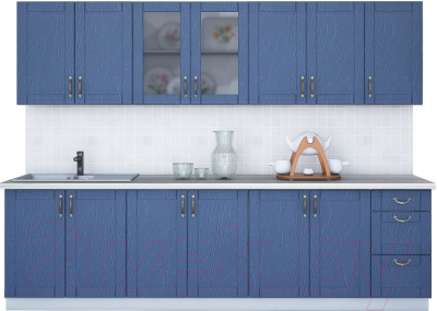 Готовая кухня Интерлиния Мила Крафт 2.8А - фото