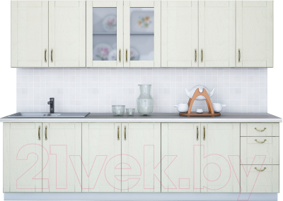 Готовая кухня Интерлиния Мила Крафт 2.8А - фото
