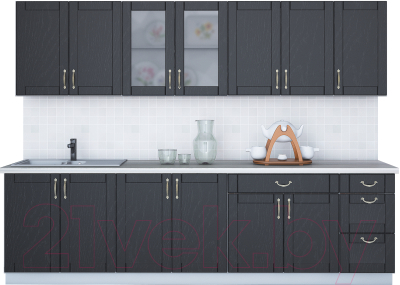 Готовая кухня Интерлиния Мила Крафт 2.8Б - фото