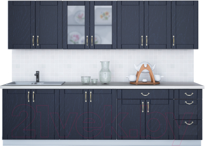 Готовая кухня Интерлиния Мила Крафт 2.8Б - фото