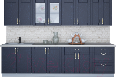 Готовая кухня Интерлиния Мила Крафт 3.0Б - фото