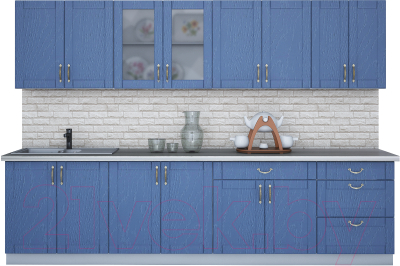 Готовая кухня Интерлиния Мила Крафт 3.0Б - фото