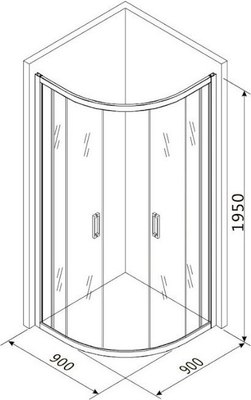 Душевой уголок Roxen Santi 55020-90BC