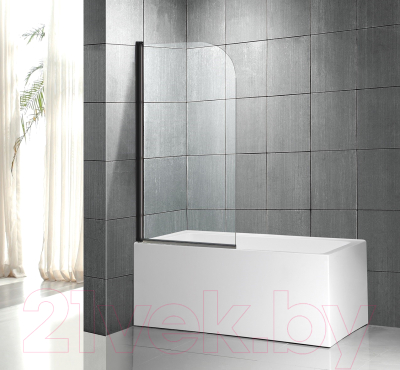 Стеклянная шторка для ванны Roxen Brimen 52010-80B