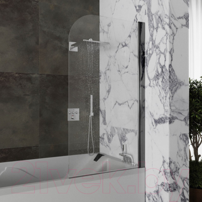 Стеклянная шторка для ванны Roxen Brimen 52010-80B