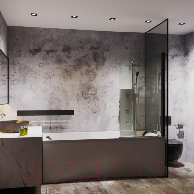 Стеклянная шторка для ванны Roxen Brimen 52010-80B